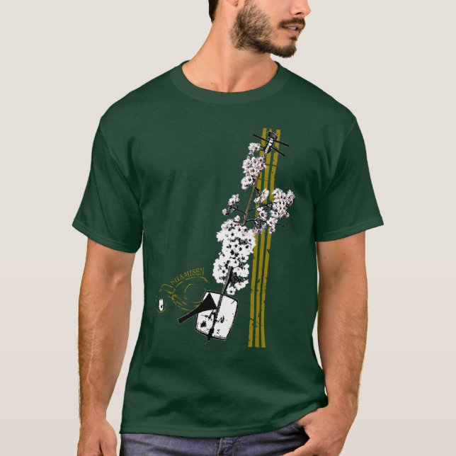 Men's Sakura Shamisen T-Shirt (Front)