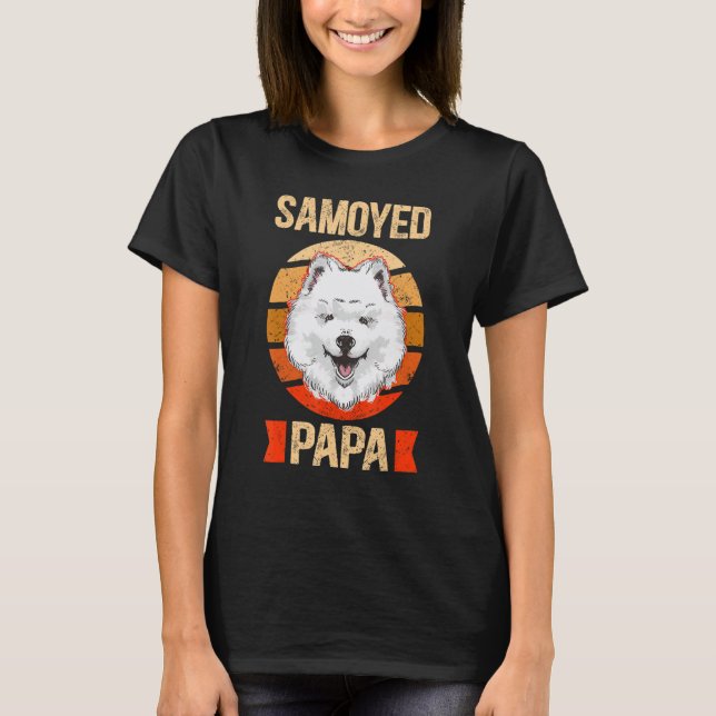 Mens Samoyed Papa Samoyeds Dog Owner Samoyed T-Shirt (Front)