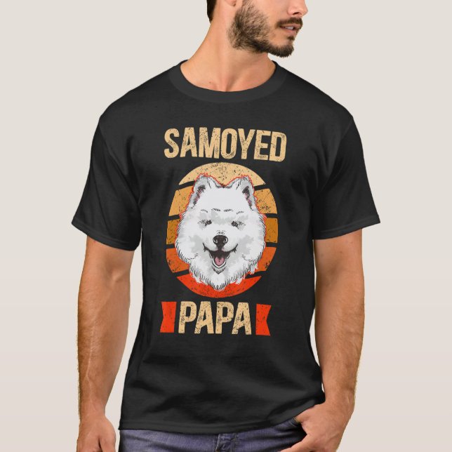 Mens Samoyed Papa Samoyeds Dog Owner Samoyed T-Shirt (Front)