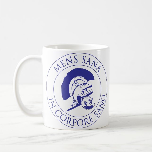 Mens Sana In Corpore Sano Coffee Mug (Left)