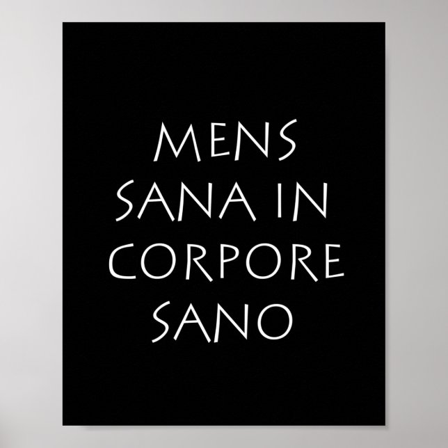 Mens sana in corpore sano poster (Front)
