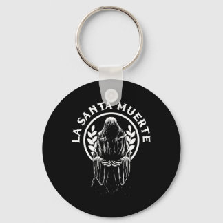Mens Santa Muerte Mexico Calavera Skeleton Skull Keychain