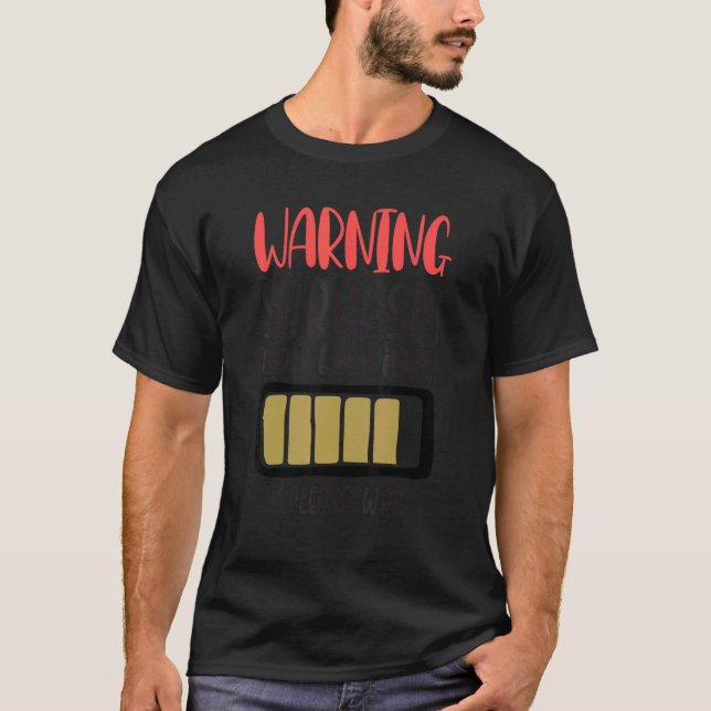 Mens Sarcastic Humor Warning Sarcasm Now Loading   T-Shirt (Front)