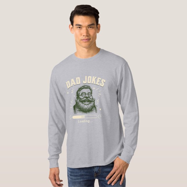 Men's Sardonic "Bad Jokes" Long Sleeve Shirt - Mac (Front Full)
