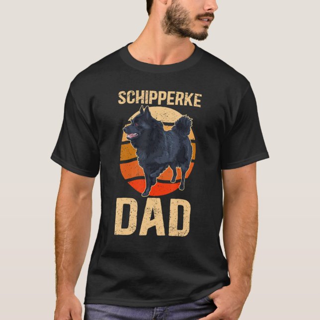 Mens Schipperke Dad Schipperkes Dog Owner Schipper T-Shirt (Front)