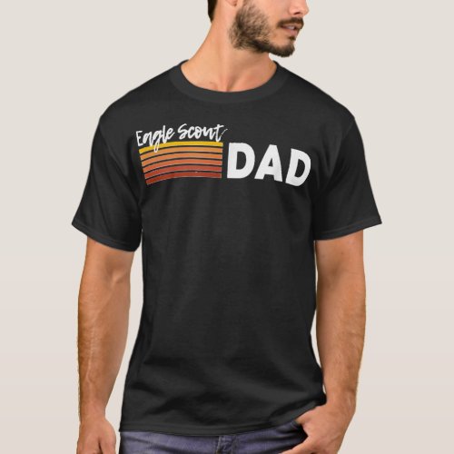 Mens Scout Dad Scouting Father Eagle Proud  T_Shirt