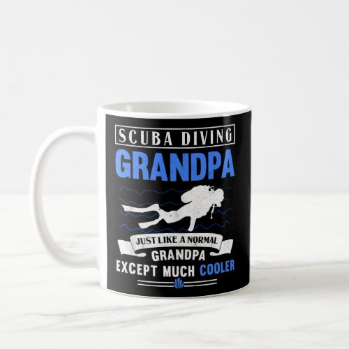 Mens Scuba Diving Grandpa Dive Grandfather Underwa Coffee Mug