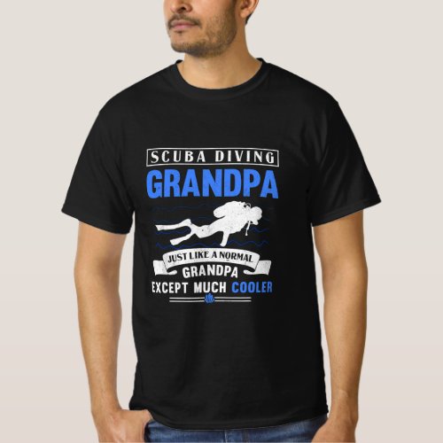 Mens Scuba Diving Grandpa Dive Grandfather Underwa T_Shirt