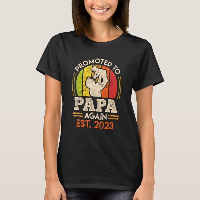 Mens Second Child 2023 Dad Of Two 2 Children Fathe T-Shirt (Front)
