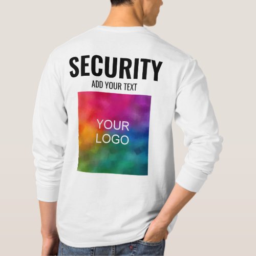 Mens Security Double Sided Template Modern T_Shirt