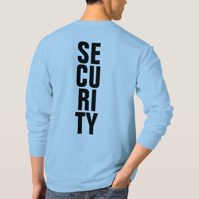 Mens Security Modern Tshirts Light Blue Template (Back)