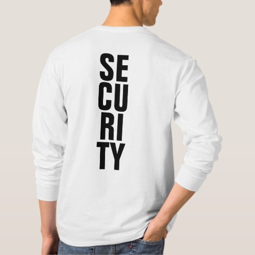Mens Security T_Shirts Black And White Template