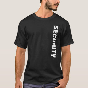Mens Security TShirts Staff Double Sided Design