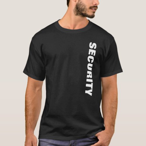 Mens Security TShirts Staff Double Sided Design