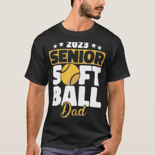 Mens Senior Softball Dad Softball Players Softball T-Shirt