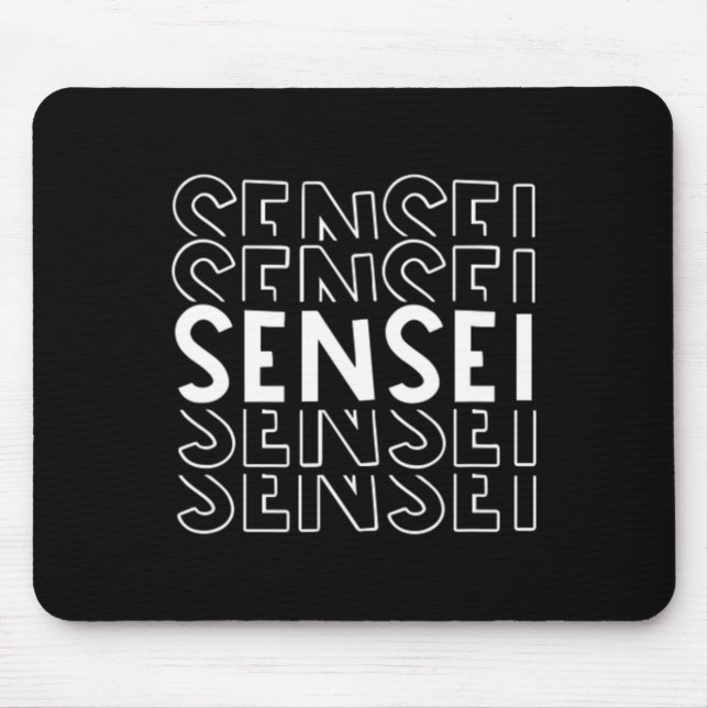 Mens Sensei Martial Arts Karate Judo Training Coac Mouse Pad (Front)