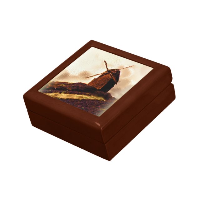 Mens Sepia Windmill Jewelry Box (Side)