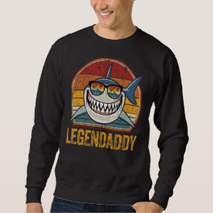 Mens  Shark Retro Legendaddy Dad  Vintage Daddy 1 Sweatshirt