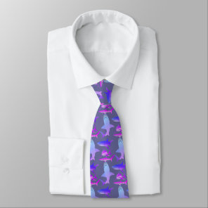 Mens Shark Tie-Purple's Neck Tie