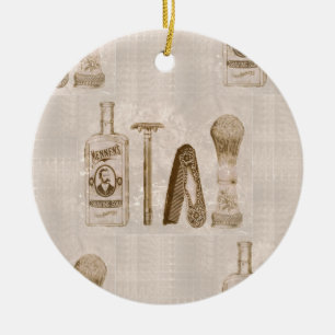 mens shaving ceramic ornament