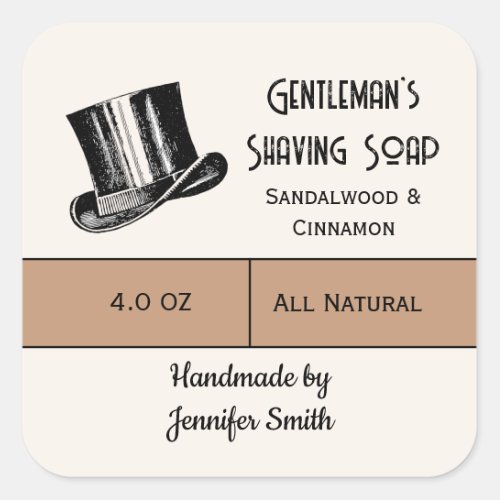 Mens Shaving Soap Vintage Product Label