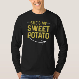 Mens She's My Sweet Potato I Yam  Matching Couple  T-Shirt