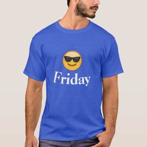 Mens Shirt Friday Emoji Sunglasses