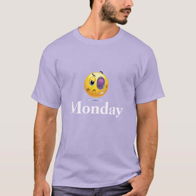 Men's Shirt Monday Emoji Beaten UP (Front)