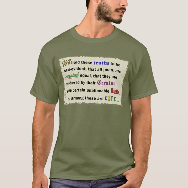 Men's shirts with a declaration. (Front)