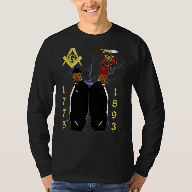 Mens Shriners 1893 Masons 1775 Shrine Pha Mason Fa T-Shirt (Front)