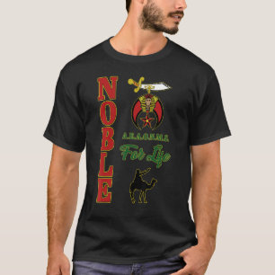 Mens Shriners Noble For Life Mystic Shine Mason Th T-Shirt