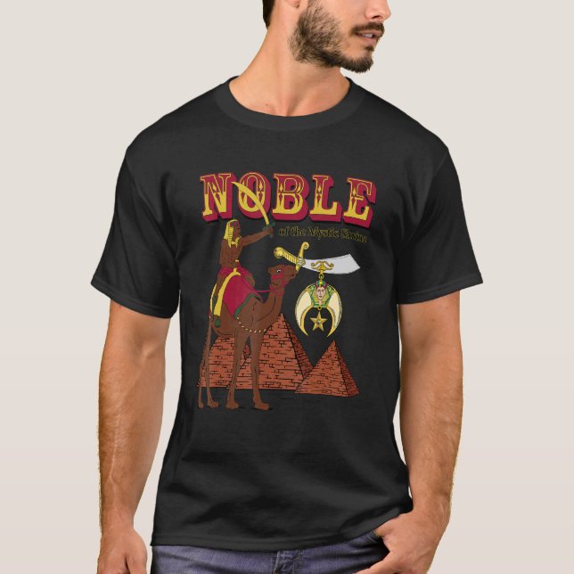 Mens Shriners Noble Of The Mystic Shrine Mason Fat T-Shirt (Front)