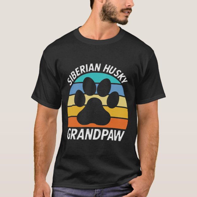 Mens Siberian Husky Grandpa Funny Husky Dog Lover T-Shirt (Front)