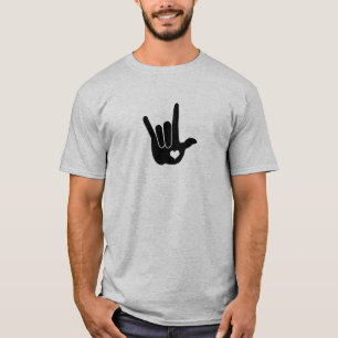 Men's Sign Language Love Hand T-Shirt