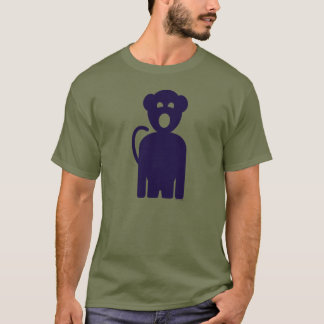 Men's Sing Monkey Logo Crew Neck Color T-shirt