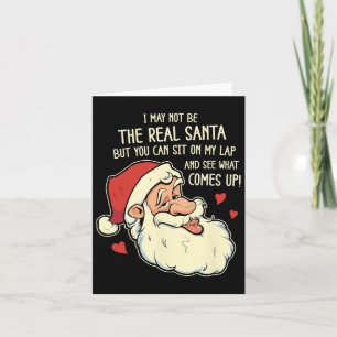 Mens Sit On My Lap Funny Rude Xmas Naughty Christm Card