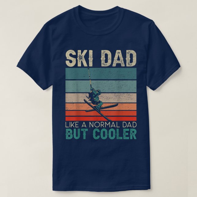 Mens Ski Dad Mountain Ski Winter Sport Skier Snow  T-Shirt (Design Front)
