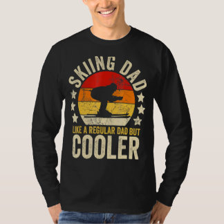 Mens Skiing Dad Like A Regular Dad But Cooler Fath T-Shirt