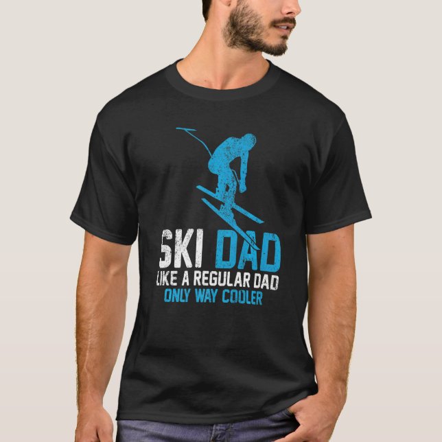 Mens Skiing  Ski Dad Like A Regular Dad Skiing Fat T-Shirt (Front)