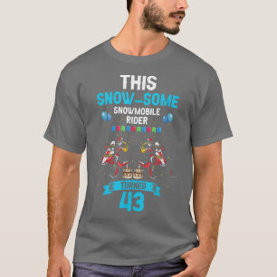 Mens Skimobile Birthday Design for Snowmobile Wint T-Shirt