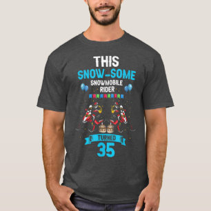 Mens Skimobile Birthday Design for Snowmobile Wint T-Shirt
