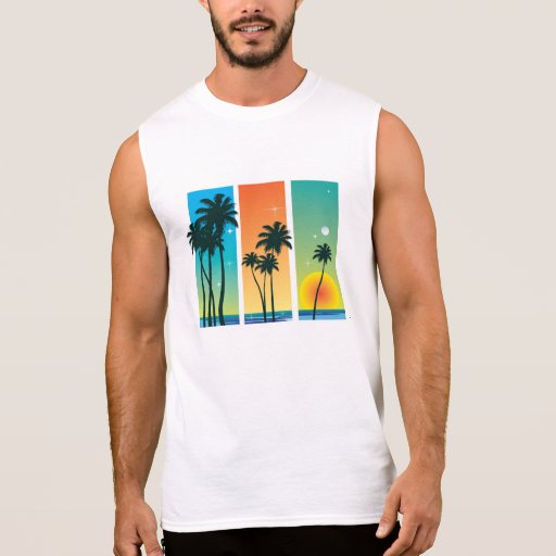 Men's Sleeveless T-Shirt - Tropical Graphic | Zazzle