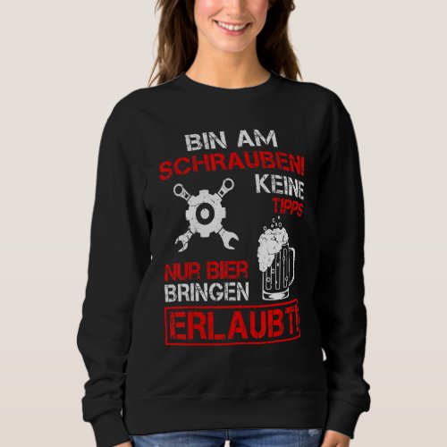 Mens  Slogan Car Screwdriver Car Craft Tuner Sweatshirt