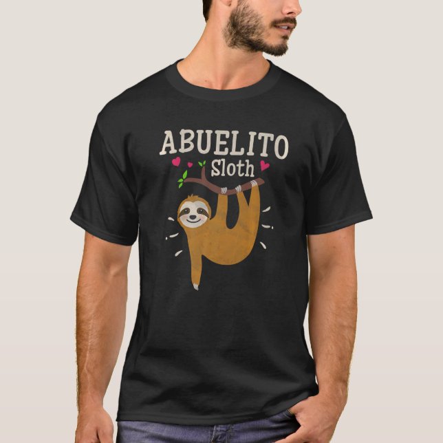 Mens  Sloth Graphic Humor Zoo Animal  Abuelito T-Shirt (Front)