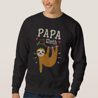 Mens   Sloth Graphic Humor Zoo Animal   Papa Sweatshirt