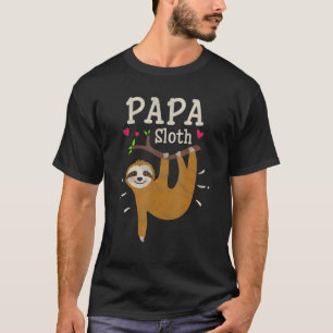 Mens Sloth Graphic Humor Zoo Animal Papa T-Shirt