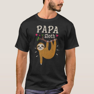 Mens Sloth Graphic Humor Zoo Animal Papa T-Shirt