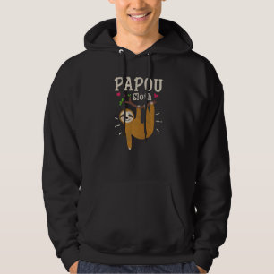 Mens Sloth Graphic Humor Zoo Animal Papou Hoodie