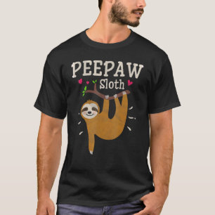 Mens Sloth Graphic Humor Zoo Animal Peepaw T-Shirt
