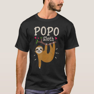 Mens Sloth Graphic Humor Zoo Animal Popo T-Shirt
